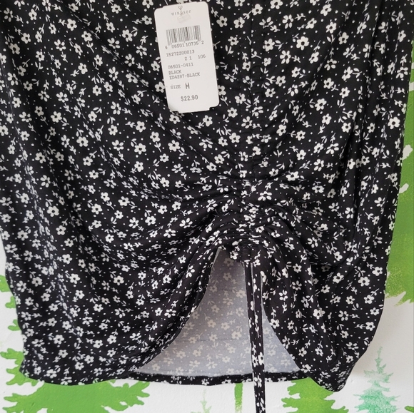 Drawstring Floral Mini Skirt - Picture 5 of 7